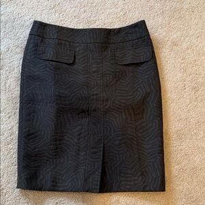 Ann Taylor Black Textured Pencil Skirt